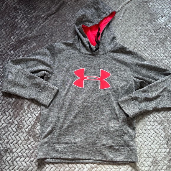 Women’s Under Armour gray and pink Hoodie size Medium - Picture 1 of 8